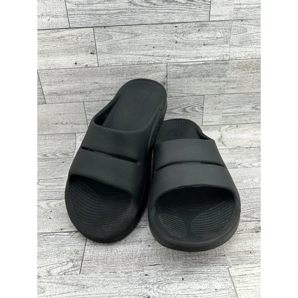 Oofos OOahh Sport Recovery Slides Black Mens 4 Womens 6 EU 37 Orthopedic Sandals